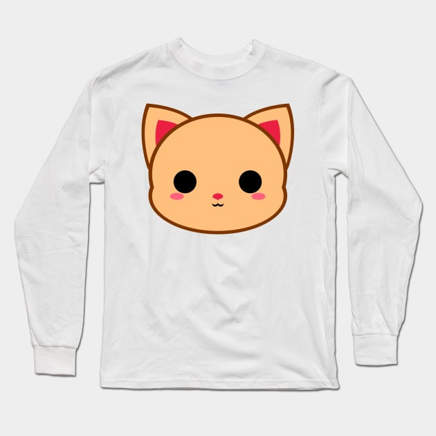 Cute Orange Bristish Short Hair Cat Long Sleeve T-Shirt by alien3287